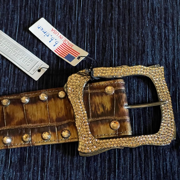 B.B.Simon Swarovski crystal made in USA belt L main image 13